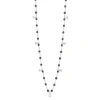 Collier quartz Gigi Suprême, or blanc, 7 diamants, 50 cm