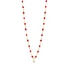 Collier rubis Gigi Suprême, or jaune, 1 diamant, 42 cm