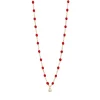 Collier rubis Gigi Suprême, or rose, 1 diamant, 42 cm
