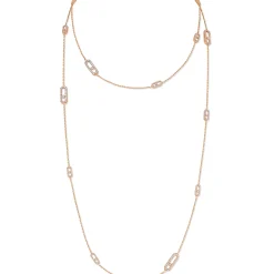 Collier Sautoir Move Uno Diamant Or Rose