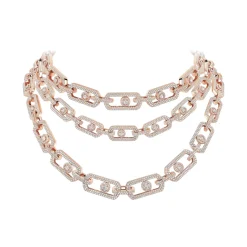 Collier So Move 3 rangs Pavé