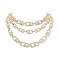 Collier So Move 3 rangs Pavé