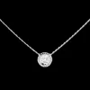 Collier Solitaire M-Love Brillant 0,20ct G/VS Diamant Or Blanc