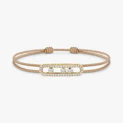 Cordon Messika CARE(S) Beige Pavé Diamant Or Jaune
