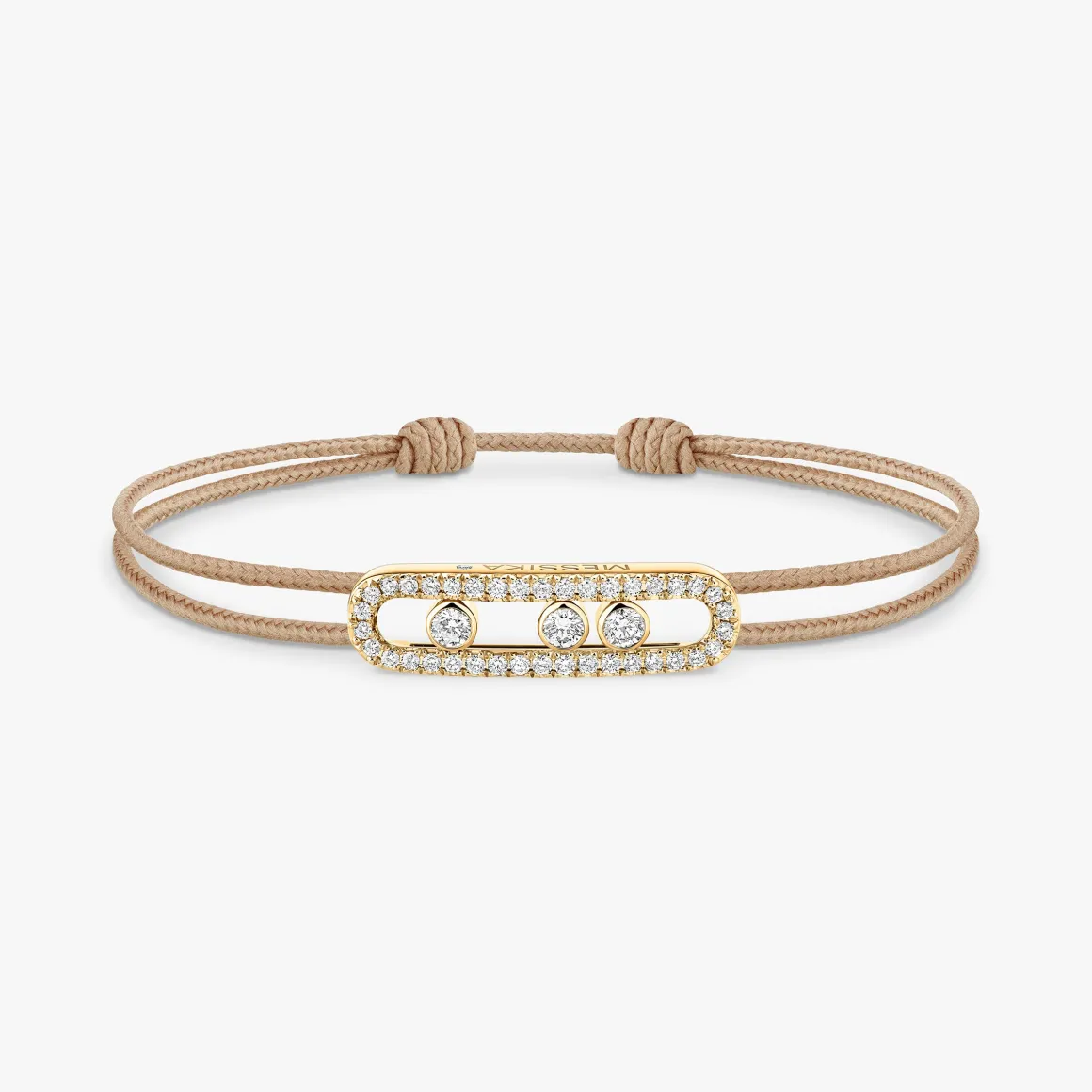 Cordon Messika CARE(S) Beige Pavé Diamant Or Jaune