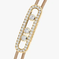 Cordon Messika CARE(S) Beige Pavé Diamant Or Jaune