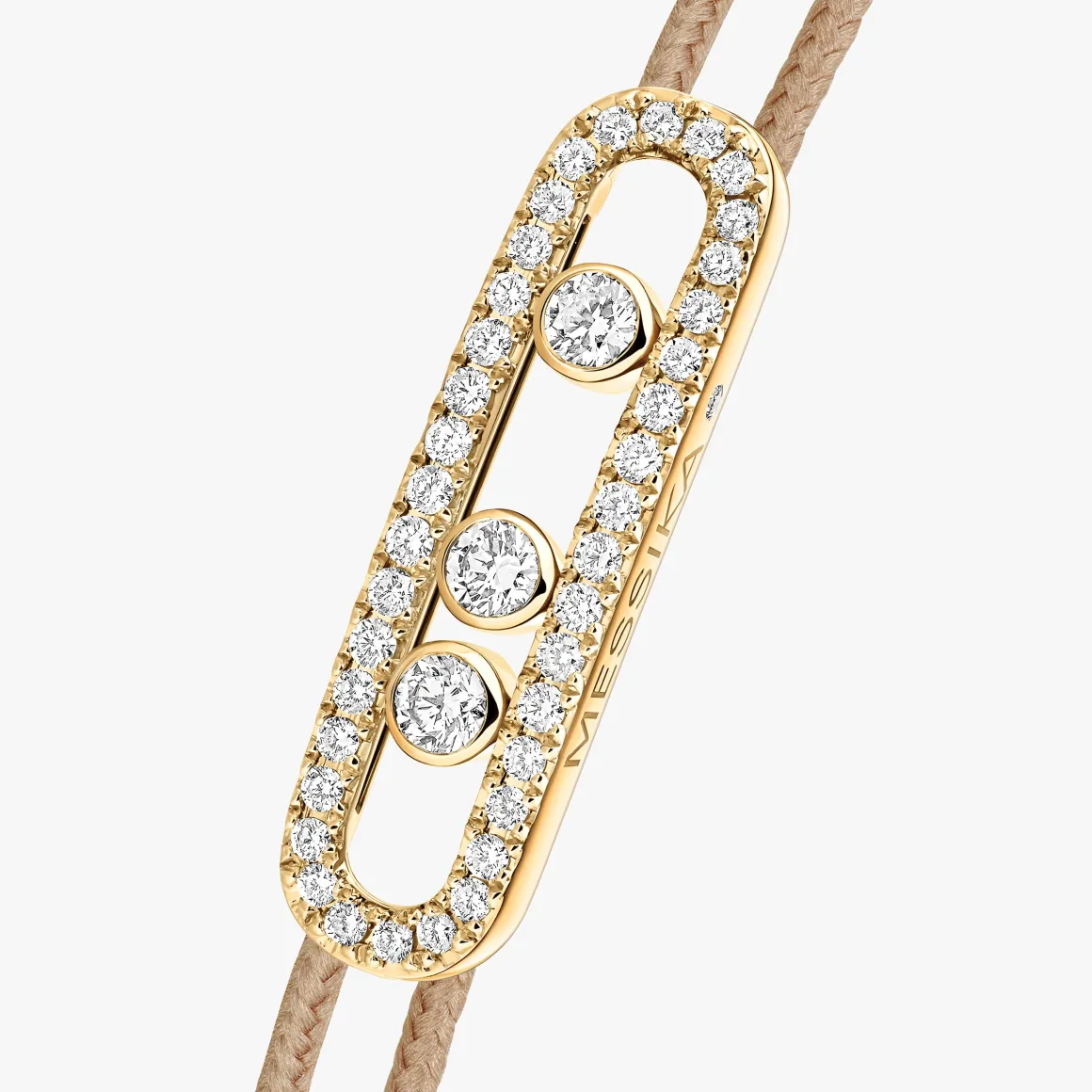 Cordon Messika CARE(S) Beige Pavé Diamant Or Jaune