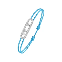 Cordon Messika CARE(S) Bleu Pavé en or blanc