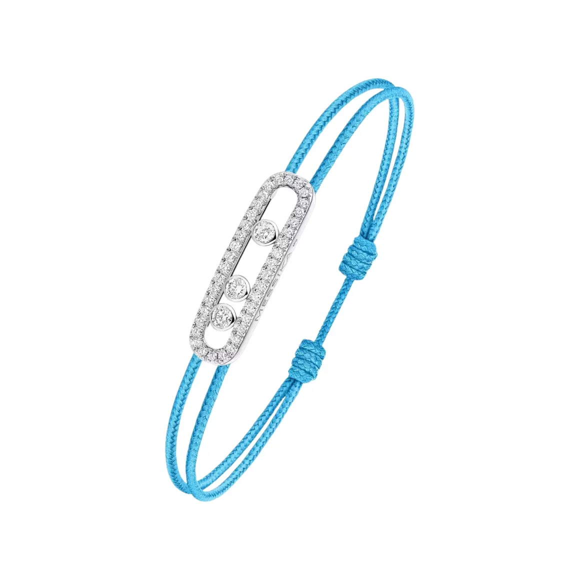Cordon Messika CARE(S) Bleu Pavé en or blanc