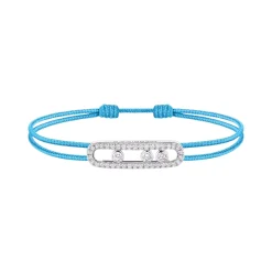 Cordon Messika CARE(S) Bleu Pavé en or blanc