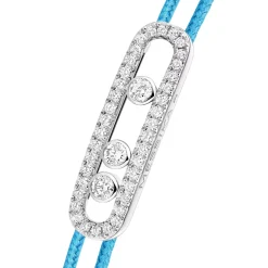 Cordon Messika CARE(S) Bleu Pavé en or blanc