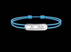 Cordon Messika CARE(S) Bleu en or blanc
