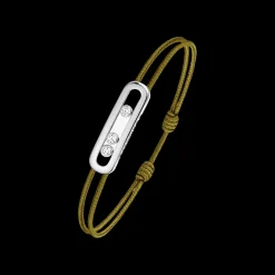 Cordon Messika CARE(S) Kaki Diamant Or Blanc