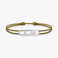 Cordon Messika CARE(S) Kaki Diamant Or Blanc