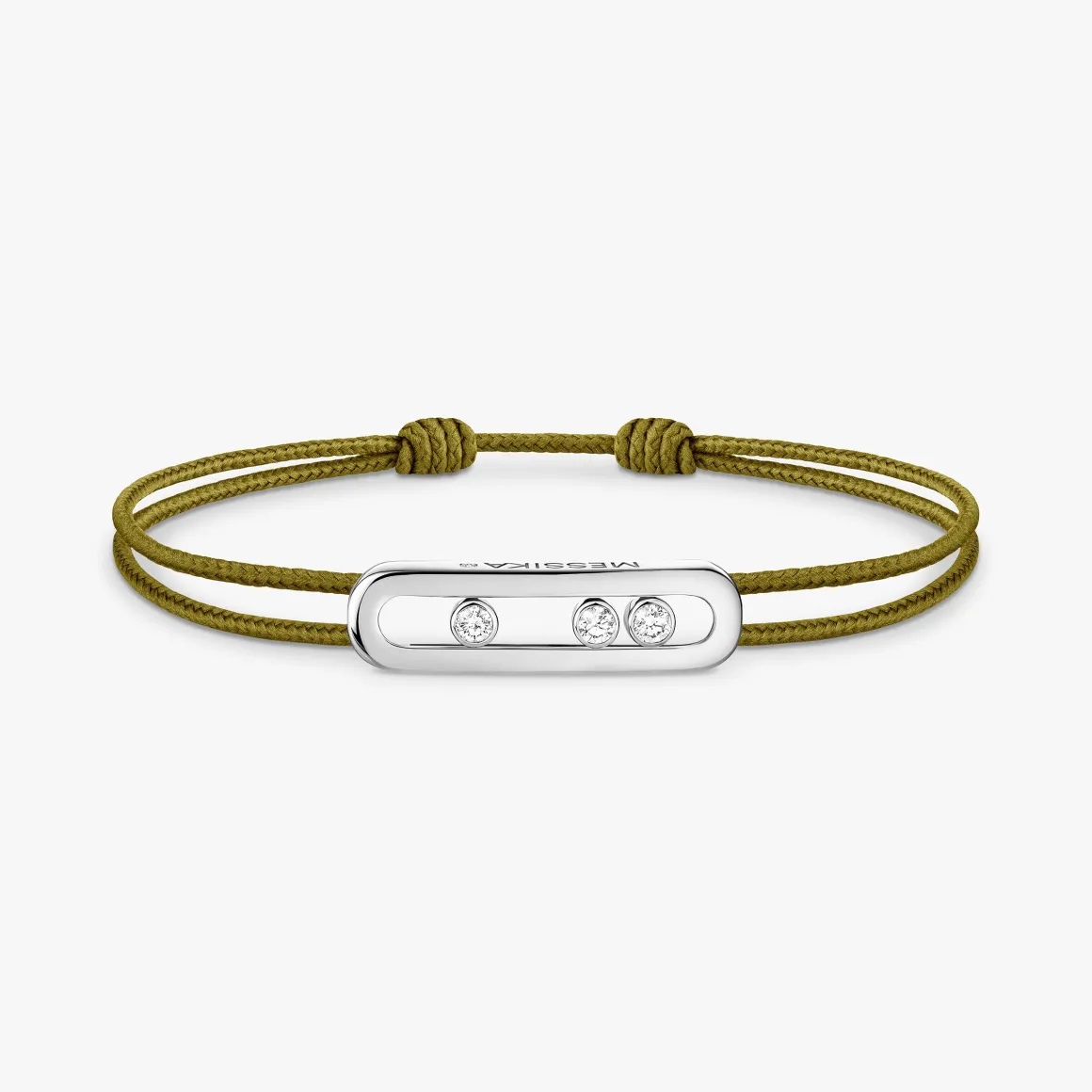 Cordon Messika CARE(S) Kaki Diamant Or Blanc