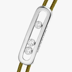 Cordon Messika CARE(S) Kaki Diamant Or Blanc