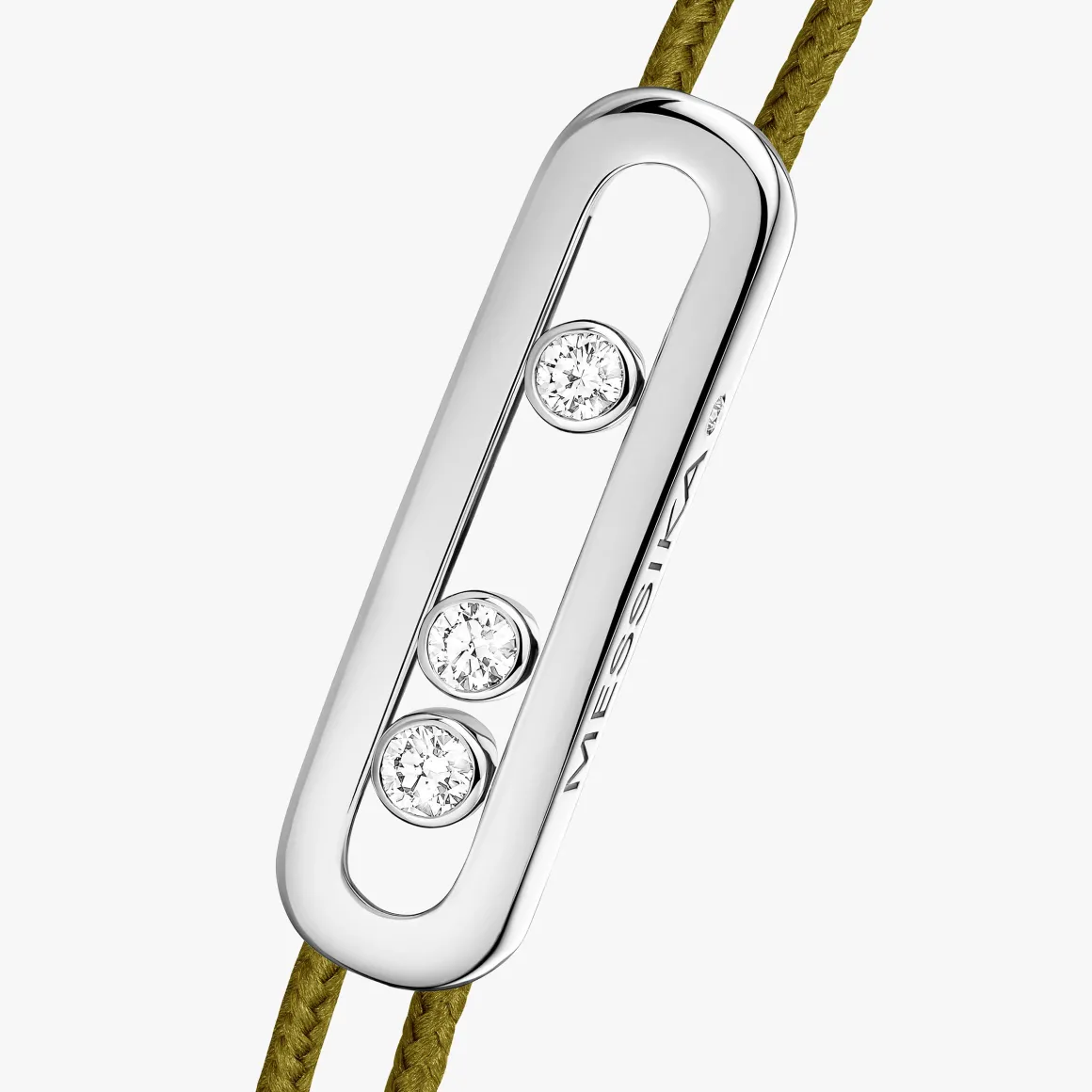 Cordon Messika CARE(S) Kaki Diamant Or Blanc