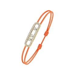 Cordon Messika CARE(S) orange Pavé en or jaune