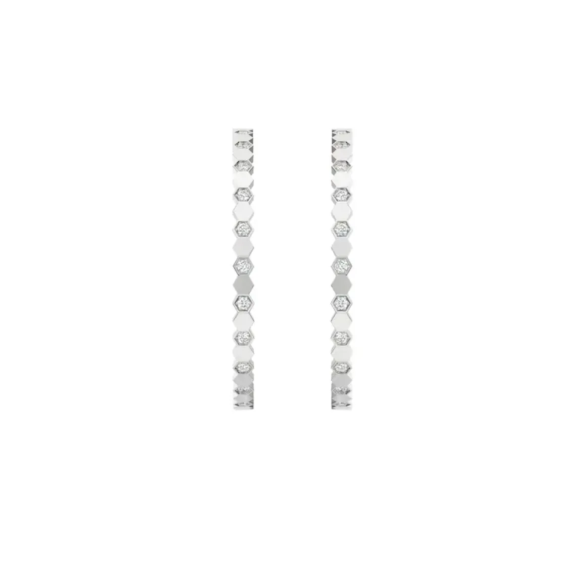 Créoles Bee de Chaumet Or blanc, diamants 085447