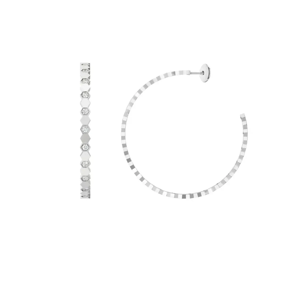 Créoles Bee de Chaumet Or blanc, diamants 085447