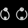 Créoles Le Cube Diamant or blanc et diamants