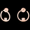 Créoles Le Cube Diamant or rose et diamants