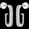 Créoles Maillon L or blanc et diamants