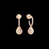 Créoles Menottes dinh van R8 or rose et diamants