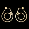 Créoles Menottes dinh van R27,5 or jaune et diamants