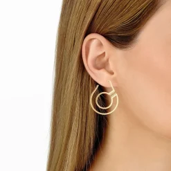 Créoles Menottes dinh van R27,5 or jaune et diamants