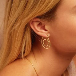 Créoles Menottes dinh van R27,5 or jaune et diamants