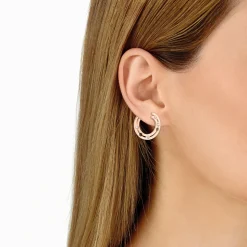 Créoles Pulse dinh van or rose et diamants