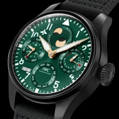 Grande Montre d'Aviateur Calendrier Perpétuel Édition Racing Green