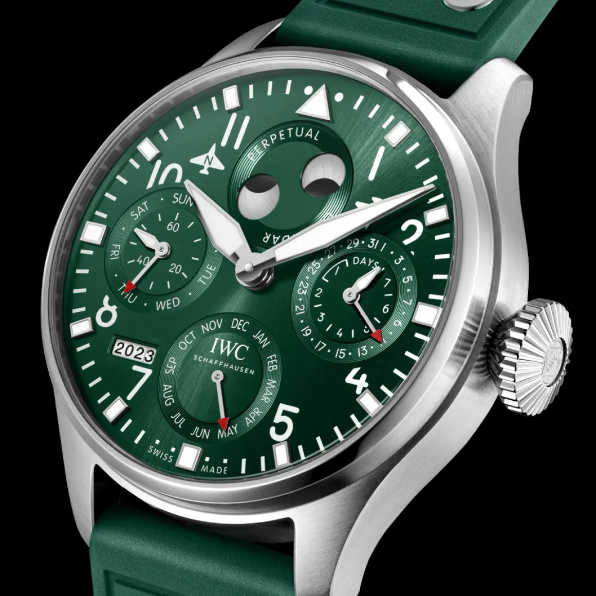 Grande montre d'aviateur calendrier perpétuel