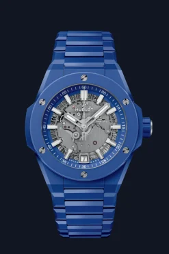Integrated Time Only Blue Indigo Ceramic 40MM