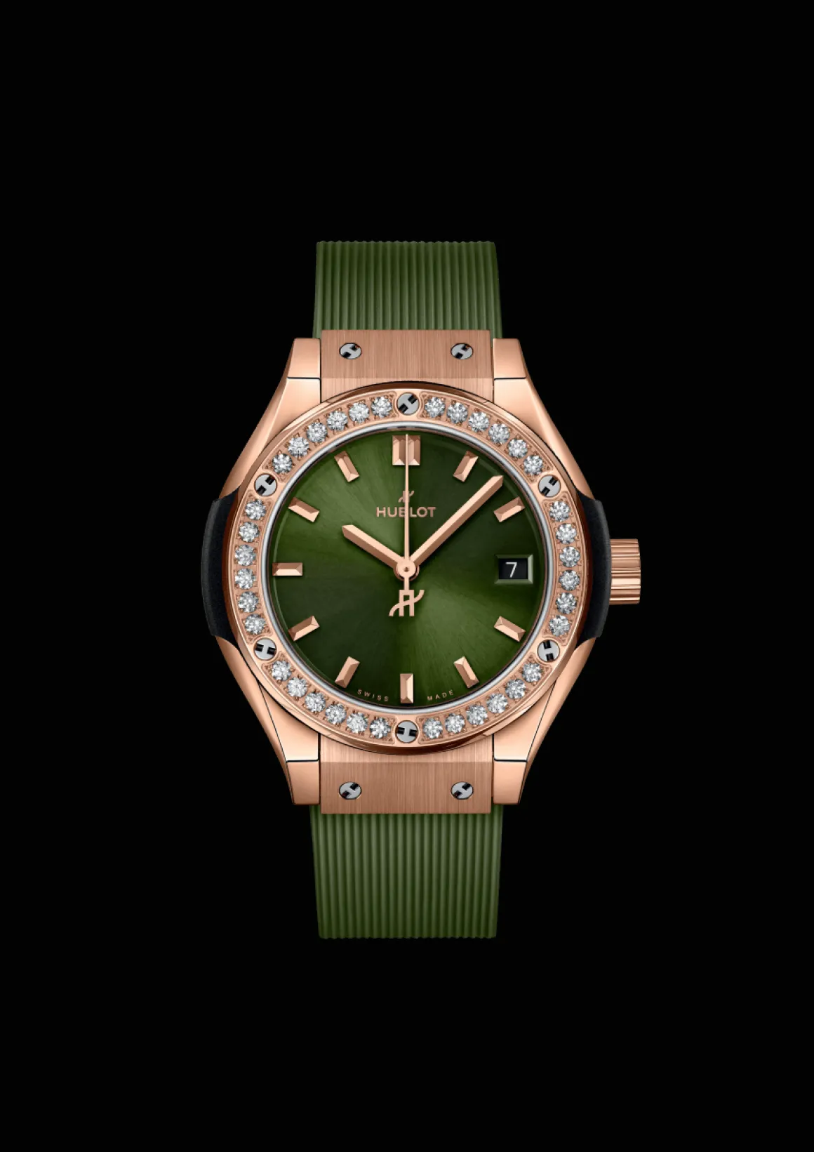 King Gold Green Diamonds 29MM
