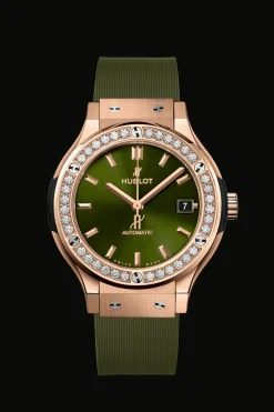 King Gold Green Diamonds 38MM