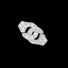 Mono boucle d’oreille Menottes dinh van R8 or blanc et diamants