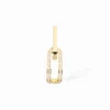 Mono-boucle d’oreille Maillon or jaune et diamants