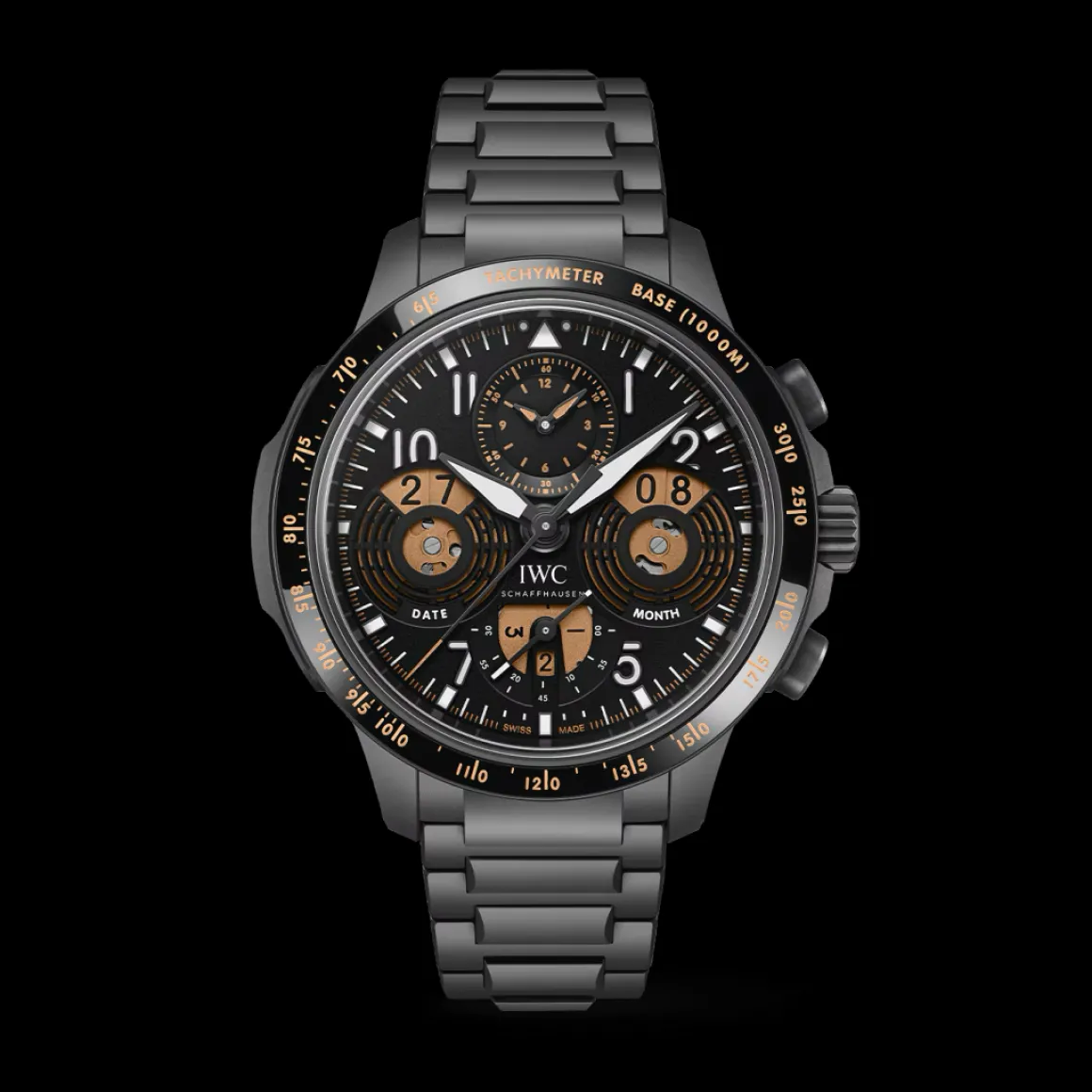 Montre d'Aviateur Chronographe Performance Calendrier Perpétuel Digital Date et Mois