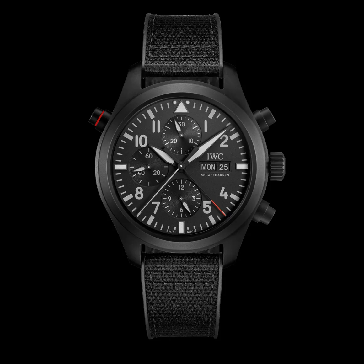 Montre d’Aviateur Double Chronographe Top Gun Ceratanium