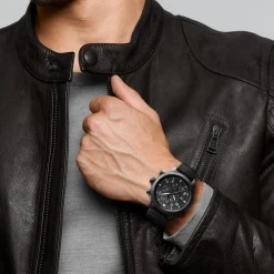 Montre d’Aviateur Double Chronographe Top Gun Ceratanium