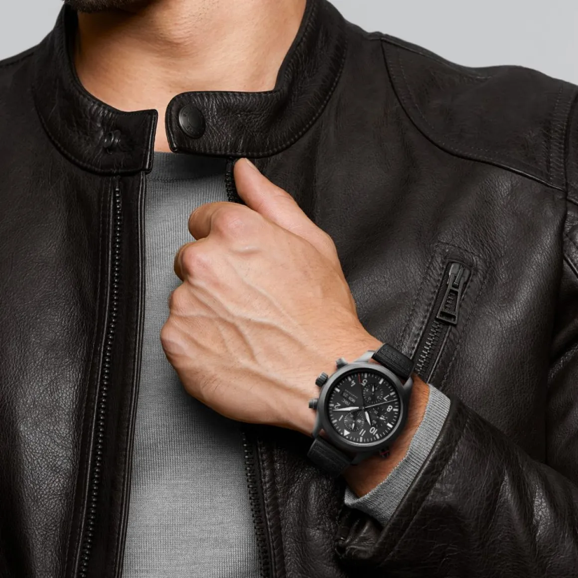 Montre d’Aviateur Double Chronographe Top Gun Ceratanium