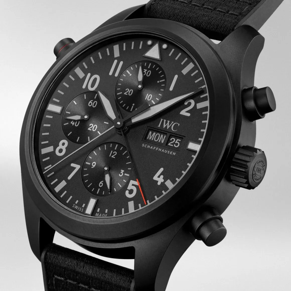 Montre d’Aviateur Double Chronographe Top Gun Ceratanium