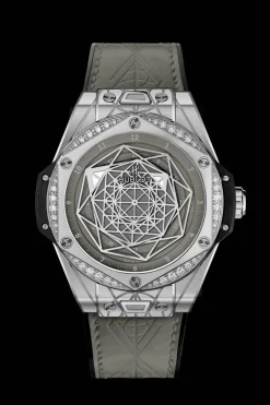 One Click Sang Bleu Steel Grey Diamonds 39MM