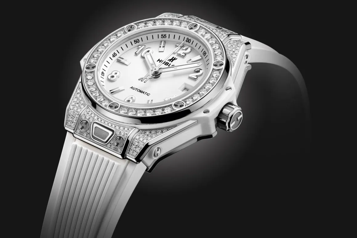 One Click Steel White Pavé 33MM