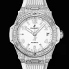 One Click Steel White Pavé 39MM