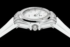 One Click Steel White Pavé 39MM