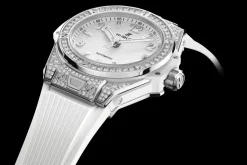 One Click Steel White Pavé 39MM
