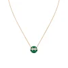 Pendentif Jeux de Liens Harmony Petit Modèle Or rose, malachite, diamants 084427